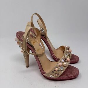 Christian Louboutin Gelila 120 Poudre Glitter Sandals size 35.5